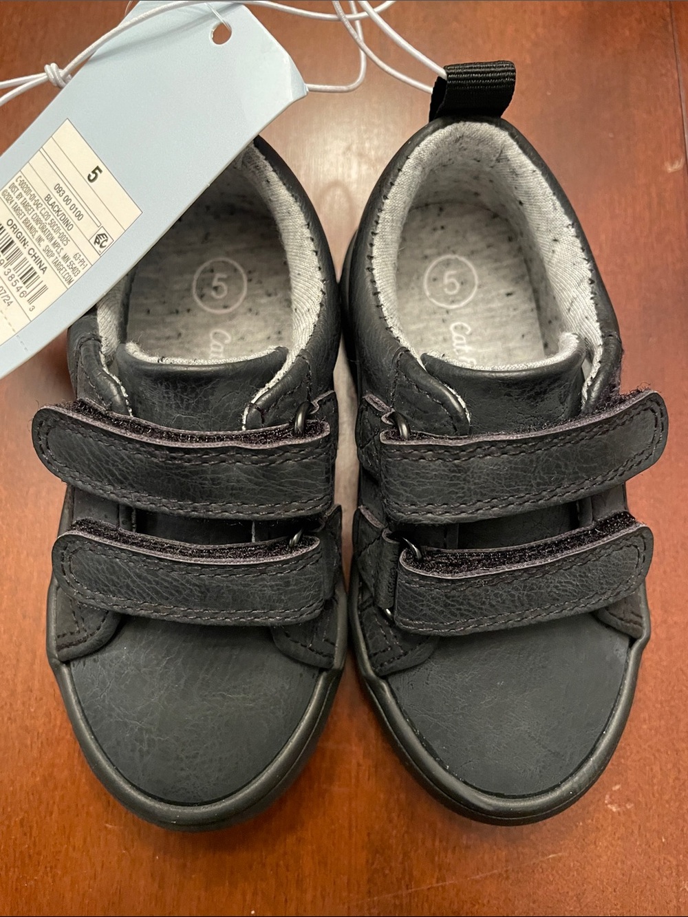 Kids' Toddler Double-Strap Black Casual Shoes